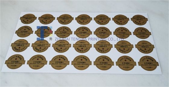 calidad  Customized Color PET Metallic Sticker Labels Round Shape Sticker fábrica