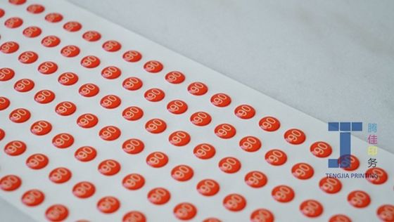 Etiquetas de productos impresas en relieve personalizadas