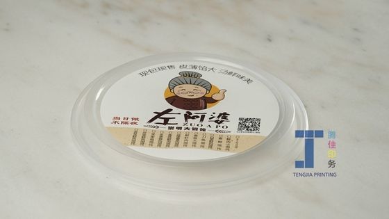 Etiquetas adhesivas impermeables para contenedores de alimentos