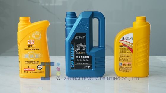 Botella de soplado en el molde Etiquetas botella de aceite de motor pegatina baja estática