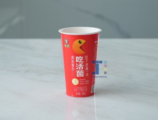 Etiqueta en molde Etiqueta de taza de plástico de té de leche sin arrugas