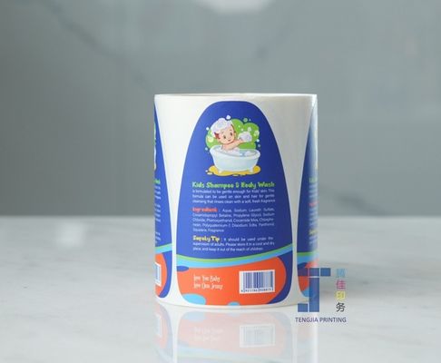 Papel Vinyl PP botella cosmética pegatina offset impresa diseño de tamaño personalizado