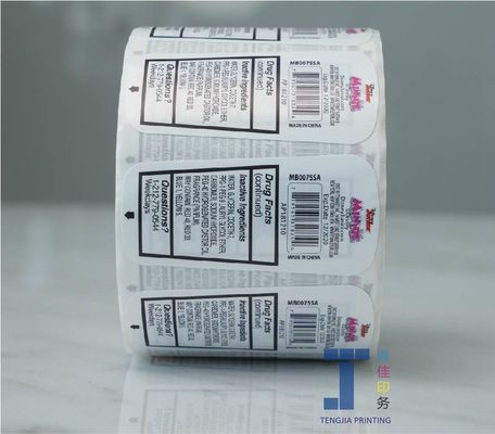 Etiquetas de pegatinas impresas en relieve en offset, embalaje en rollo, placas de nombre en relieve, etiquetas