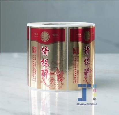 Etiquetas de botellas de vino autoadhesivas brillantes pegatina de papel de aluminio 2,5 x 3,5 pulgadas