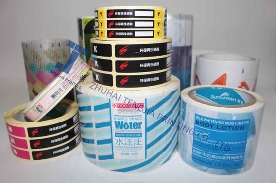 Pegatinas de gel de ducha personalizadas Productos diarios Etiquetas de botellas de plástico color CMYK