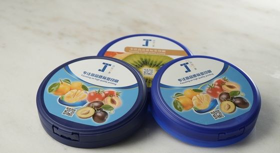 Etiquetas personalizadas de PP PE en molde para la tapa de la lata de leche en polvo